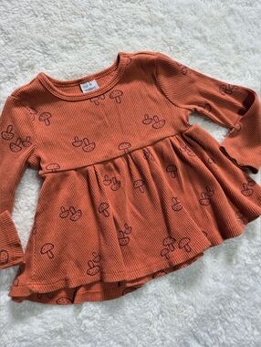 Modern Moments By Gerber 18 Month Rust Orange Ribbed Long-Sleeve  Longsleeve